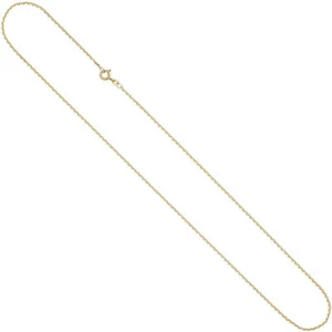 Cadena De Ancla De 1,6Mm Collar De 585 Oro Amarillo Diamantado 60Cm Unisex - Imagen 1 de 3