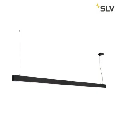 LED Pendelleuchte GLENOS, 200.5cm, UGR <28, dimmbar, 85W 4000K 6600lm, Mattschwa - Bild 1 von 4