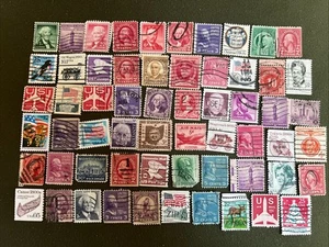 Vintage Lot of 60 Postage Stamps (1057） - Picture 1 of 8