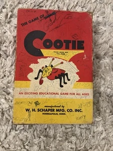 Juego de mesa clásico The Game of Cootie 1949 vintage caja original *completo* - Imagen 1 de 5