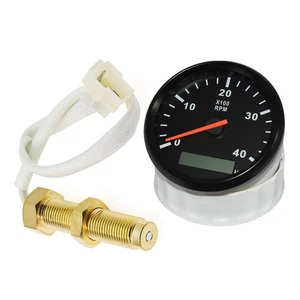 Auto Boot 85MM Dieselmotor Drehzahlmesser Tachometer & & RPM Sensor - Picture 1 of 4
