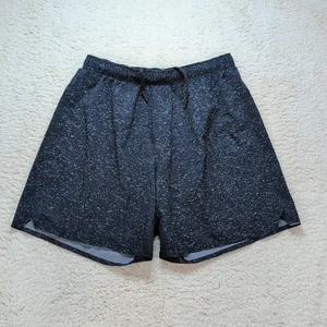 Lululemon Surge Linerless Athletic Black Space Dye Men’s Large Running Shorts - Picture 1 of 9