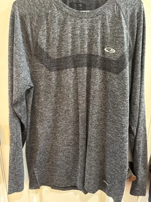 Champion Men's Duo Dry Long Sleeve Athletic T Shirt, Gray, Size Large  - Image 1 of 4