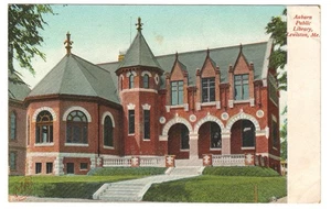 Auburn Public Library Lewiston Androscoggin County Maine Postcard Metro News Co - Picture 1 of 2