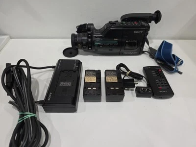 Sony Handycam CCD-F77 8mm Camcorder Bundle POWERS ON FOR PARTS - Image 1 of 4