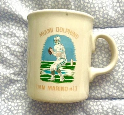 Vintage Dan Marino Miami Dolphins NFL Coffee Mug Cup 1989 23rd Annual Breakfast - Image 1 of 4