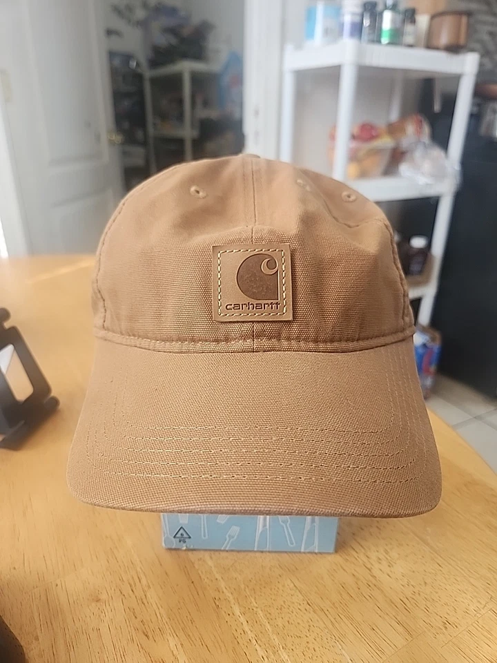 Gorra de béisbol de papá de algodón Carhartt ajustable marrón  Foto 1 de 4