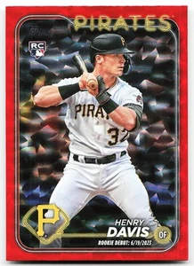 🔥 2024 Topps Update #US162 Henry Davis Red Crackle Foilboard #/199 - Picture 1 of 2
