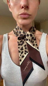 Dolce & Gabbana Leopard Schal Seide dünne Krawatte Neu mit Etikett 40" lang - Bild 1 von 6