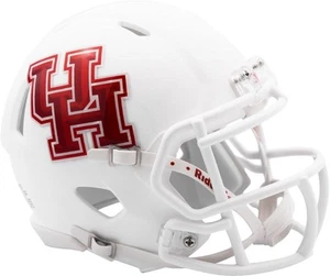 Houston Cougars Riddell Matte White Speed Mini Helmet - Picture 1 of 1