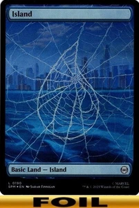 1x - ISLAND - #190 - FOIL FULL ART - Marvel's Spider-Man - NM MTG - Picture 1 of 1