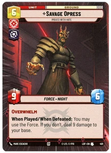 Savage Opress (Hyperspace) 401 - Legends of the Force - Star Wars Unlimited - Picture 1 of 1