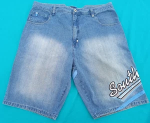 Southpole Jeansshorts Herren 42 blau bestickt Baggy Denim #21 Patch - Bild 1 von 9