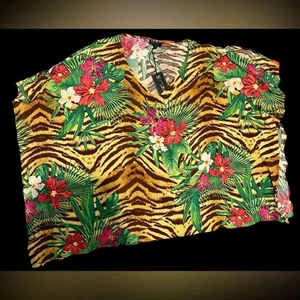 DG2 by Diane Gilman Bluse Multicolor Tropical Print XL - Bild 1 von 7