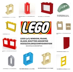 LEGO (x1) FINESTRA, CORNICE, VETRO, PANNELLO, OTTURATORE MISURE/COLORI/CONFIGURAZIONI ASSORTITE - Foto 1 di 91