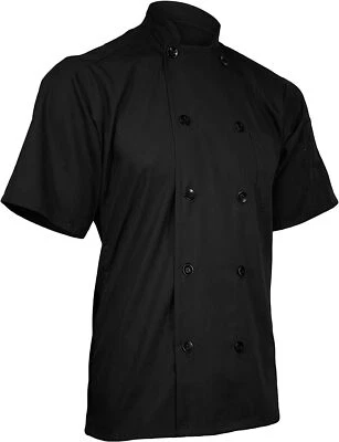 Chef Coat Half Sleeves Jacket Restaurant Kitchen Cooking Work Uniform for Men - Image 1 of 4