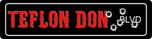 Letrero de hojalata TEFLON DON BLVD TODO METAL 4 x 18 MOBSTERS GÁNGSTERS - Imagen 1 de 1