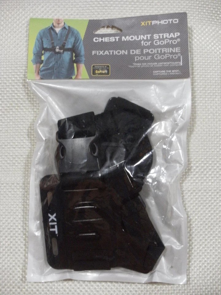 XIT Xtgpcs Adjustable Chest Mount Strap for GoPro Hero Action Cam - Black