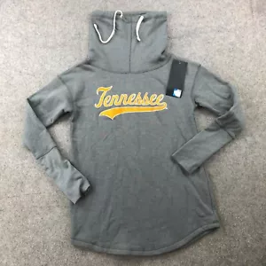 Tennessee Volunteers Sweatshirt Womens Medium Gray Orange Fleece Cowl Neck NCAA - Picture 1 of 10