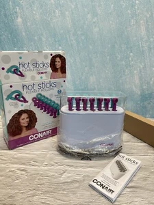 Conair Hot Sticks 14 Flexible Hair Curler Rollers Purple/Teal Hair - Picture 1 of 6