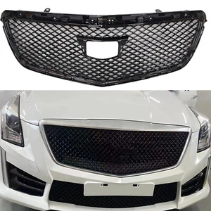 Front Bumper Grille Grill Kit For Cadillac ATS 2015-2019 Black Honeycomb Style - Imagen 1 de 12
