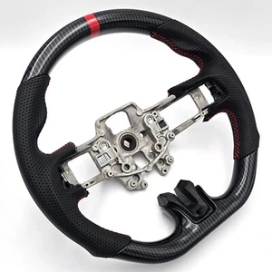 REVESOL Hydro-Dip Carbon Fiber Steering Wheel for 2015-2017 FORD MUSTANG GT NEW - Picture 1 of 5