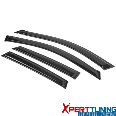 Se adapta a 08-11 Subaru Impreza 08-14 WRX STI Visera de ventana Deflector de lluvia acrílico Foto 1 de 4