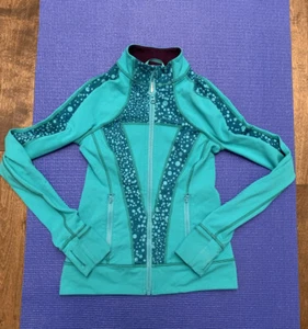 Ivivva by Lululemon Perfect Your Practice Jacket Teal Blue Youth Girls Size (10) - Picture 1 of 10