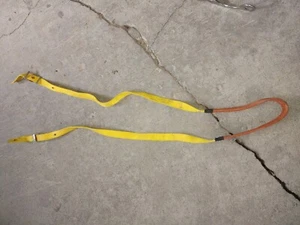 Yellow nylon single rein with rubber grip - Picture 1 of 2