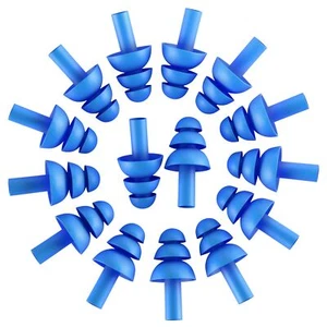 100 Pair Reusable Soft Silicone Ear Plugs Waterproof - Washable Ear Plugs for... - Picture 1 of 9