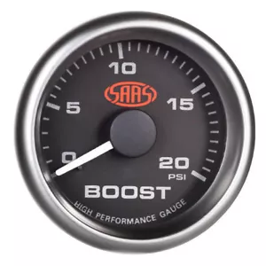 SAAS DIESEL TURBO BOOST 0-20PSI 52MM GAUGE - Picture 1 of 2