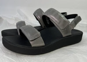 ABEO Peyton 3124 Neutral gray Leather Sandals Women’s Size 11 - Picture 1 of 12