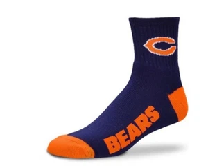 Chicago Bears Football Navy & Orange Deuce Quarter Socks - Picture 1 of 1