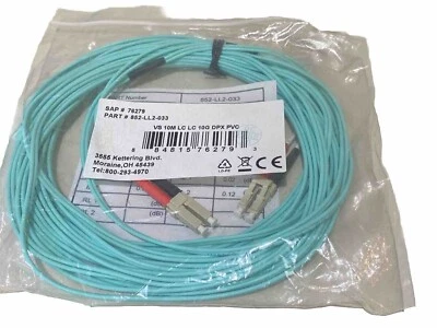 VS 10M LC LC 10G DPX PVC -852-LL2-033 Fiber Optics - Image 1 of 3