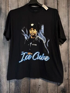 Ice Cube Mens Tshirt Black Graphic Tee Music Rapper Hip Hop Logo NEW 2XL - Picture 1 of 3