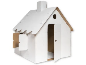 50x Spielhaus aus Wellpappe, weiß - 940x970x1000 mm - Bild 1 von 1