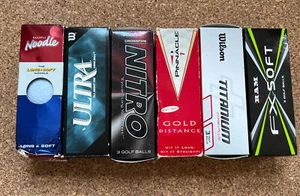 Neue Golfbälle Set ~ Nudel ~ Ultra ~ Nitro ~ Wilson ~ Ram (insgesamt 18 Bälle) - Bild 1 von 5