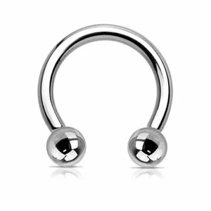 Titanium Circular Barbell Horse shoe Piercing Hoop High polished 16 Gauge - Picture 1 of 1