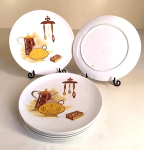 Vtg MCM 7 Texas Ware Melamine Country Kitchen Plates Colonial 10" W Tea Coffee - Picture 1 of 3