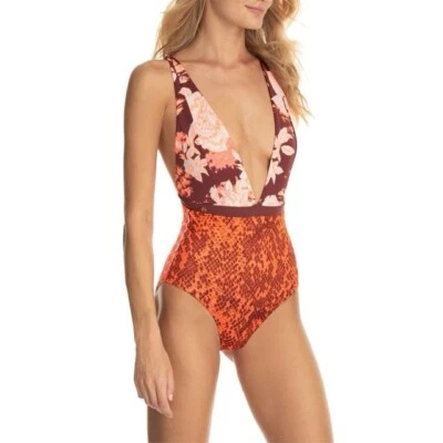 Sz M Maaji Chromatic Rainbow Reversible Swimsuit One Piece RETAIL $154 - Image 1 of 4