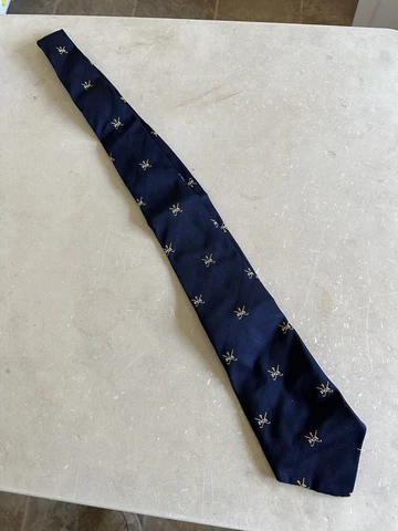 Vintage PGA Golf Men’s Neck Tie Crimplene Terylene Great Britain Five Queens Ltd Cover