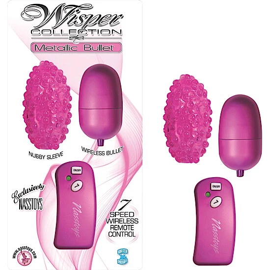 ПУЛЬТ ДИСТАНЦИОННОГО УПРАВЛЕНИЯ ВИБРАТОР - ПУЛЯ - БОЛЬШОЕ РАССТОЯНИЕ WISPER МЕТАЛЛИЧЕСКИЙ 7-СКОРОСТНОЙ РОЗОВЫЙ - Изображение 1 из 1