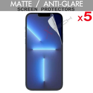 Confezione 5 Cover Proteggi Schermo ANTIRIFLESSO OPACHE per iPhone 14 6.1" 2022 - Foto 1 di 3