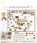 500 Piece Animal Nursey 2 in 1 Jigsaw Puzzle Hints to Crossword 18 x 24" Sealed