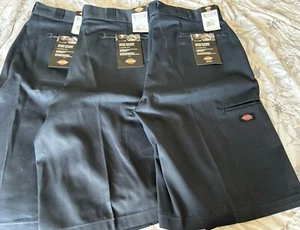 Dickies Men's Loose Fit Chino Work Shorts Navy Size 36 3 Pair New! - Picture 1 of 2
