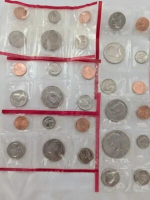 (Lot of 5) 1974 D, 1984 D, 1985 D, 1990 D, 1991 D, US Mint Sets Uncirculated  - Image 1 of 4