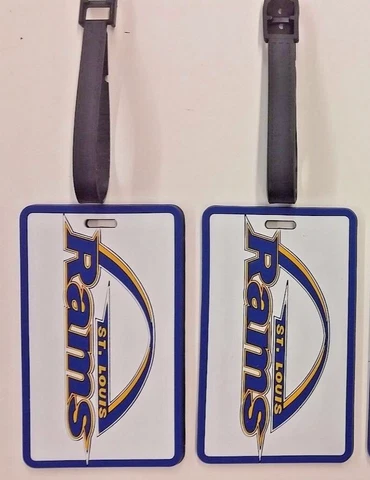 NFL St. Louis Rams Rubber Tag Bag Spotter (Lot of 2) AS IS Cover