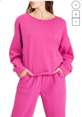 Sudadera de algodón Sanctuary Perfect en rosa solsticio talla S/M - venta al por menor $69. ¡NUEVO! Foto 1 de 3