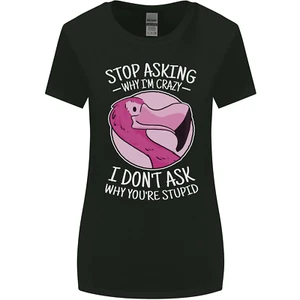 Crazy Stupid Funny Sarcastic Slogan Sarcasm Womens Wider Cut T-Shirt - Picture 1 of 19