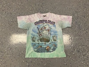 Vintage 1993 Grateful Dead Ship Of Fools Shirt 90s Single Stitch Liquid Blue L - Picture 1 of 6